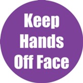 Keep Hands Off Face Purple Antislip Floor Sticker 5Pk