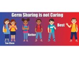 Germ Sharing Is Not Caring Wall Stickers 5Pk