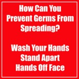 Prevent Germ Spreading Red Antislip Floor Stickers 5Pk