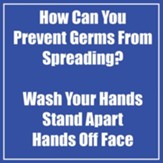 Prevent Germ Blue Floor Stickers, 5 Pack