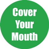 Cover Your Mouth Green Anti-Slip Floor Sticker 5Pk