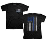 Police Flag Shirt, Black, X-Large