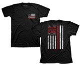 Firefighter Flag Shirt, Black, XX-Large