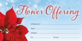 Flower Offering (Christmas Poinsettia) Offering Envelopes, 100