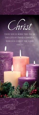 Christ (Luke 2:11) Fabric Banner 2' x 6'