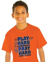 Play Hard Hoops Shirt, Orange, Youth Large