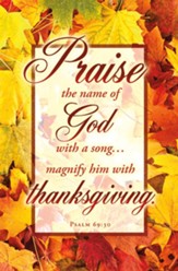 Praise the name of God (Psalm 69:30) Bulletins, 100