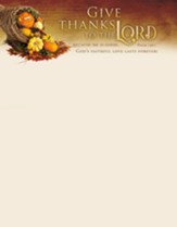 Give Thanks to the Lord (Psalm 136:1, CEB) Letterhead, 100