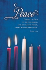 Peace Advent Candles (Luke 2:14, KJV) Bulletins, 100