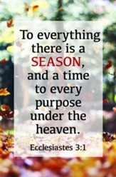 To Everything a Season (Ecclesiastes 3:1, KJV) Bulletins,  100