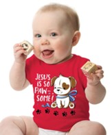 Paw-some Baby Tee Shirt, Red, 24 Months
