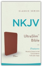 NKJV Ultraslim Bible, Leathersoft Brown