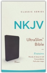 NKJV Ultraslim Bible, Leathersoft  Gray