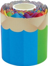 Colored Pencils Die-Cut Rolled Border Trim