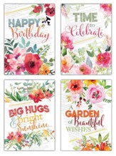 Flowers & Flourishes, Box of 12 Birthday Cards