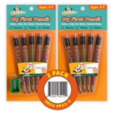 Channie's My First Pencils- 2 Pack-  Colorful Design Wooden-Easy to Hold-With Sharpener