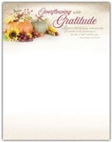 Overflowing with Gratitude (1 Thessalonians 5:16-18, NIV) Letterhead, 100