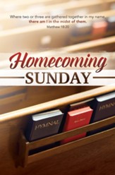 Homecoming Sunday (Matthew 18:20, KJV) Bulletins, 100