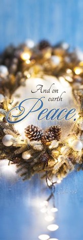 And On Earth Peace (Luke 2:14) Fabric Banner (2' x 6')