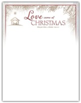 Love Came at Christmas (Luke 2:11) Letterhead, 100