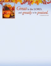 Great is the Lord (1 Chronicles 16:25) Letterhead, 100