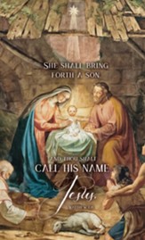 She Shall Bring Forth a Son (Matthew 1:21) Christmas Announcement Folders, 100