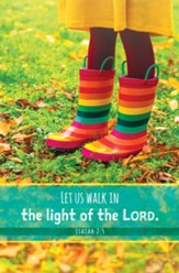 Let Us Walk in The Light (Isaiah 2:5) Bulletins, 100