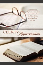 Clergy Appreciation (Col 1:3, KJV) Bulletins, 100