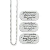 Three Dog Tags Necklace: Victory Scriptures