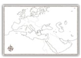 Ancient World (Mediterranean) Large  Foldable Blank Map (24 x 36)
