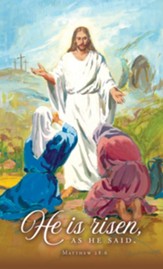 He Is Risen (Matthew 28:6, KJV) Easter Announcement Folder, 100