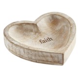 Faith Wooden Heart Tray