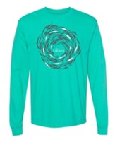 Against the Current, Long Sleeve Shirt, Teal, Large