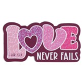 Love Never Fails, Magnet, Pink/Purple