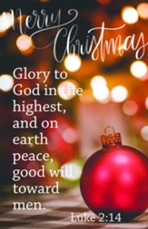Merry Christmas (Luke 2:14, KJV) Bulletins, 100