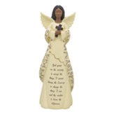 Serenity Prayer with Cross Angel Figurine