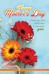 Happy Mother's Day (Philippians 1:3, NIV) Bulletins, 100