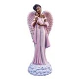 Angel with Baby Figurine, Pink