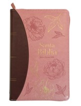 Reina Valera 1960, tamano manual, letra grande, imitacion piel rosa con indice y cierre (Handy Size Bible, Large Print, Pink, Zippered & Indexed)