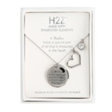 Mother Engraved Rhodium Plated Necklace