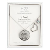 Friend Engraved Rhodium Plated Necklace