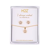Friend Floral Burst Necklace & Earring Set, Topaz