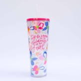 Color Me Happy, Tumbler with Straw