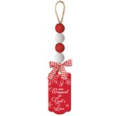 Wrapped in God's Love, Wooden Bead Ornament