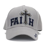 Faith Studded Cross Cap, Gray