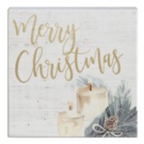 Merry Christmas Square Tabletop Plaque