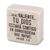Esfuerzate, adorno de piedra para estante  (Be Strong, Shelf Sitter Stone, Spanish)