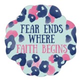 Faith Begins Sticker Decal, Reusable 2 Pack