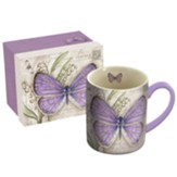 Lavendar Butterfly, Mug In Gift Box