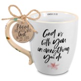 God Is With You, Genesis 21:22, Mug, White